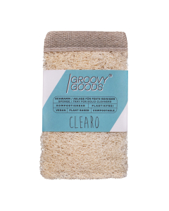 Clearo loofah spons en bakje voor vaste reinigers