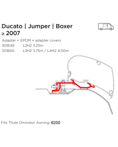 Thule Dakadapter Fiat Ducato va. 2007