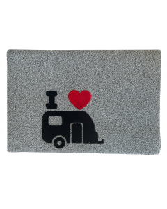Vloermat Green Flock Grey Caravan, 40 x 60 cm