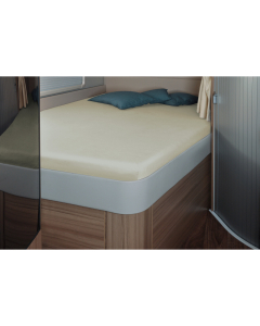 Hoeslaken 142 x 195 (158/42) cm voor Frans bed in camper, zand