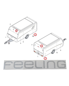 Hymer Eriba Sticker 'Feeling' Sierragrijs Metallic