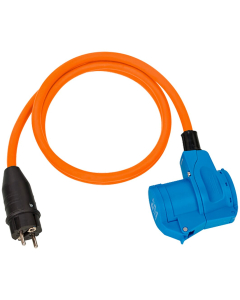 CEE camping adapterkabel 1,5m IP44 1,5m oranje