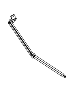 Rechter knikarm voor Dometic PW 1100 met lengte 3 - 3,5 m, verlenging 2,5 m