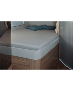 Hoeslaken 142 x 195 (158/42) cm voor Frans bed in camper, zilver