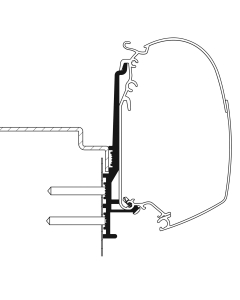 Adapter voor Knaus Tourer CUV 500 naar TO Serie 5, lengte 3 m