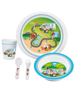 Kinderservies Tijd om te reizen 3+