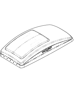 Vervangingskap, rookkleurig, voor MaxxFan Deluxe