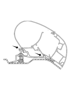 Dometic Dakadapter PR2000 / PR2500 Fiat Ducato va. 07/2006