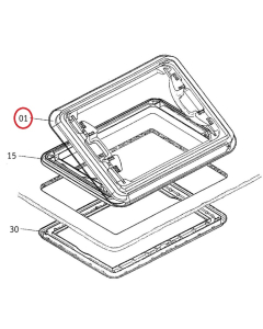 Dometic Heki 1 Glas + Montagedelen