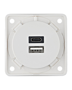 USB oplaadbus 2x 230 V A+C wit