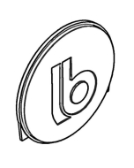 Logoplaatje voor eindkap